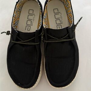 Hey Dude  Moccasins in Black